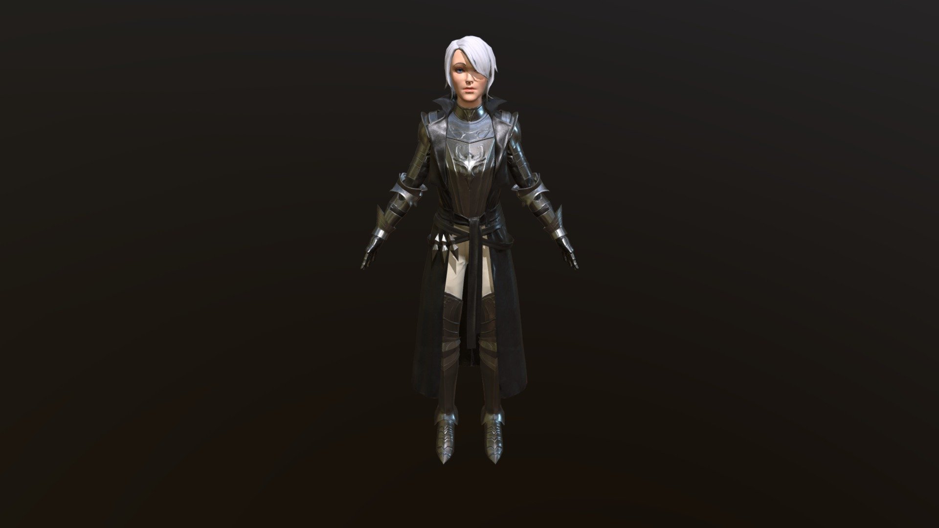 Black and Silver, Knightess Fan Project - A Pose