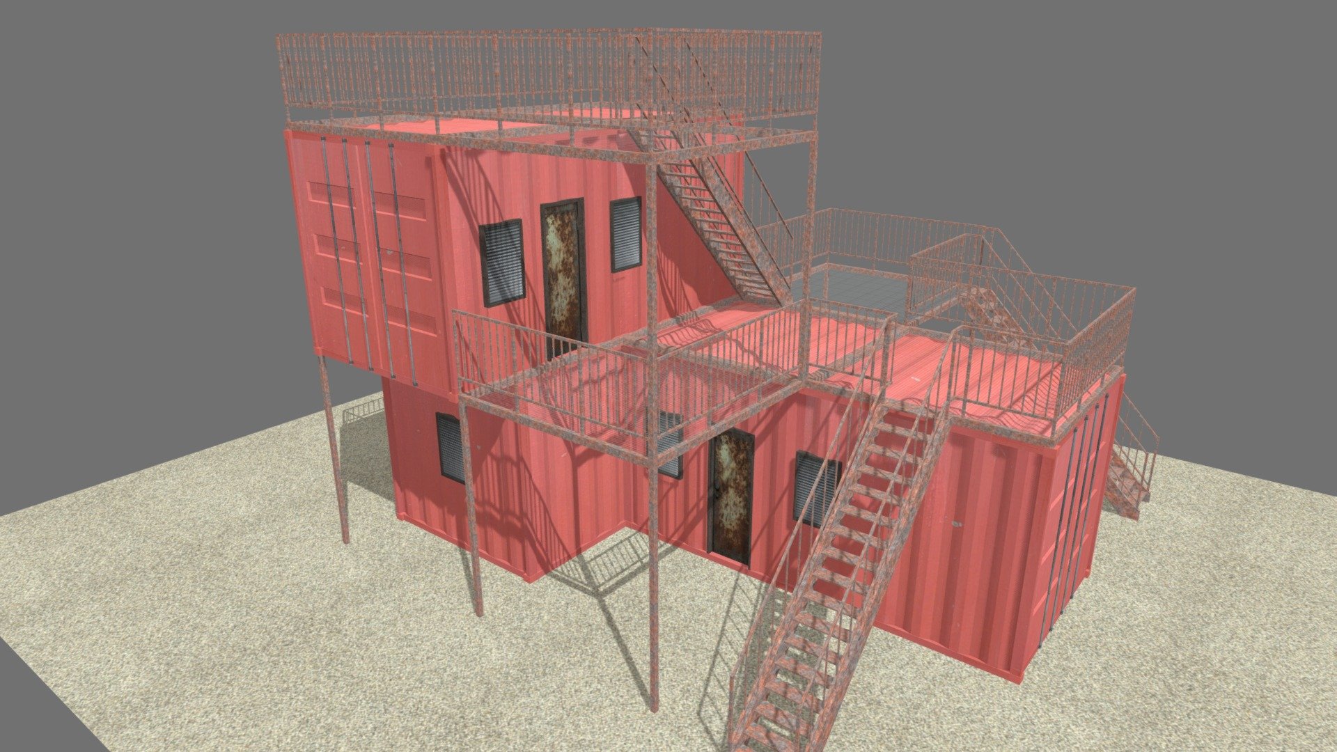 container homes - 3D model by KronktheMimic [c1a3f7b] - Sketchfab