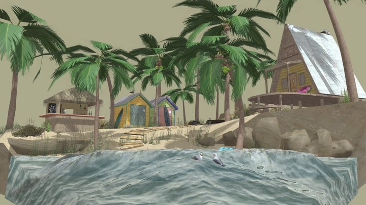 DAE Diorama - By the ocean 3D Model