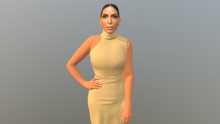 Kim Kardashian for full color 3D printing 3D Model
