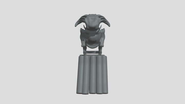 Another Low Poly gargoyle 3D Model