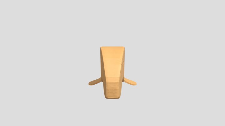 wooden whale-shaped toy 3D Model