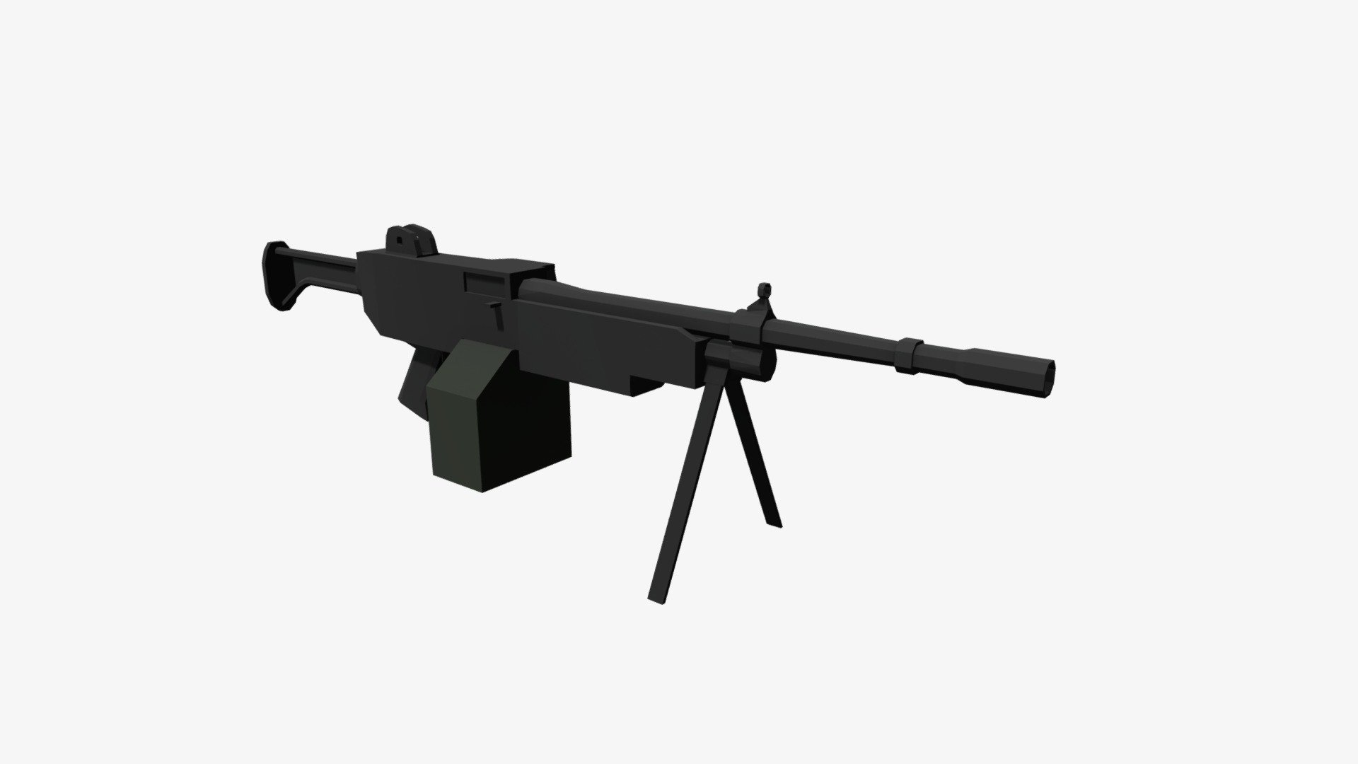 Low Poly Light Machine Gun - 3D model by samanthacford [c1a6d15 ...