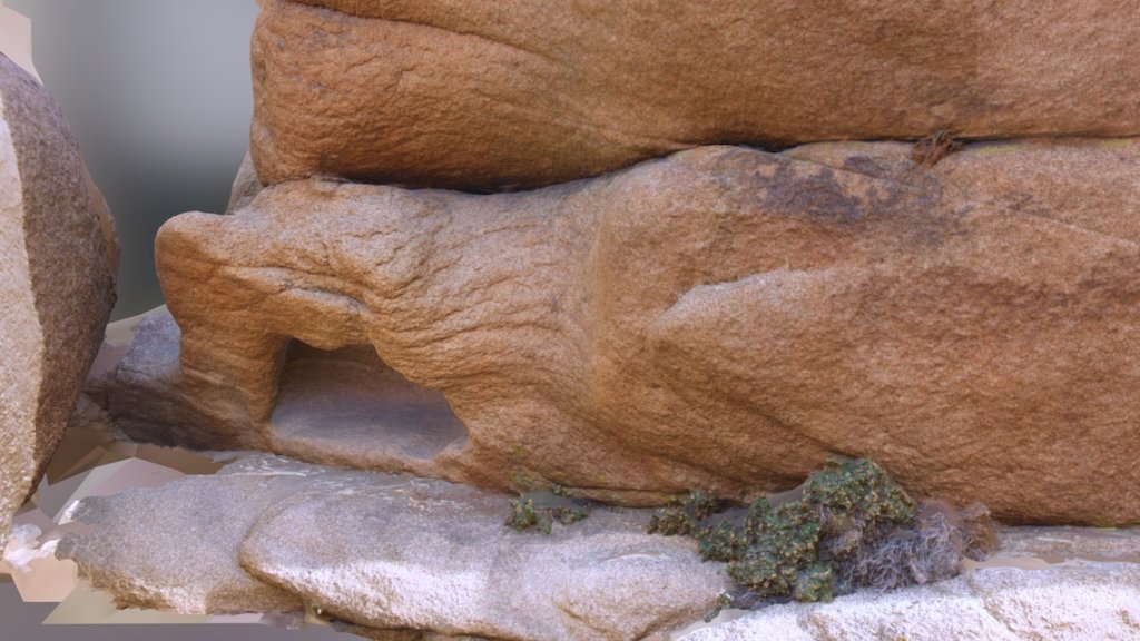 Joshua Tree hole in rock wall