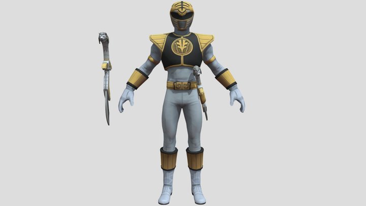 White Ranger(Mighty Morphins) 3D Model