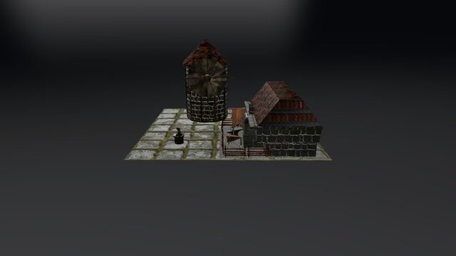 Medieval village WIP 3D Model