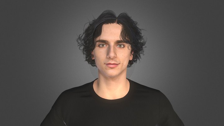 Timothee Сhalamet Rig Character 3D 3D Model