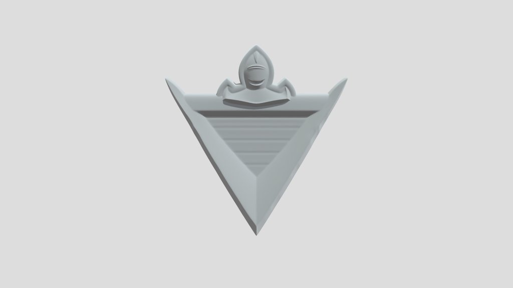 V-shaped chrome emblem for 1955 Lincoln Capri