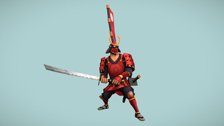 Samurai Warrior 3D Model