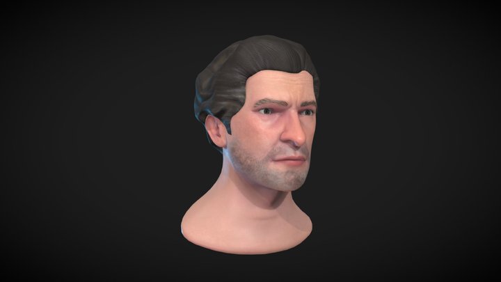 Male Bust - Hugh Jackman 3D Model