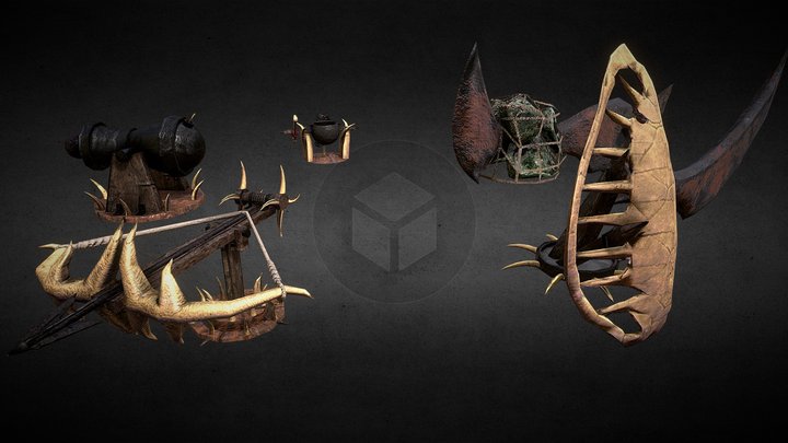 Raft's Weapons & Components 3D Model