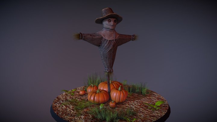 Spooky Pumpkin patch 3D Model