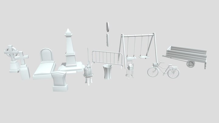 Muse - Exterior Props 3D Model