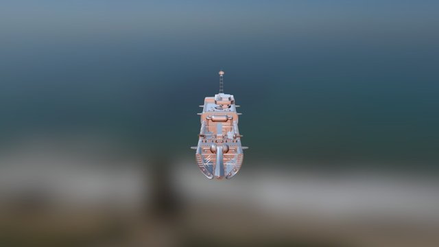 Marine Battleship 3D Model