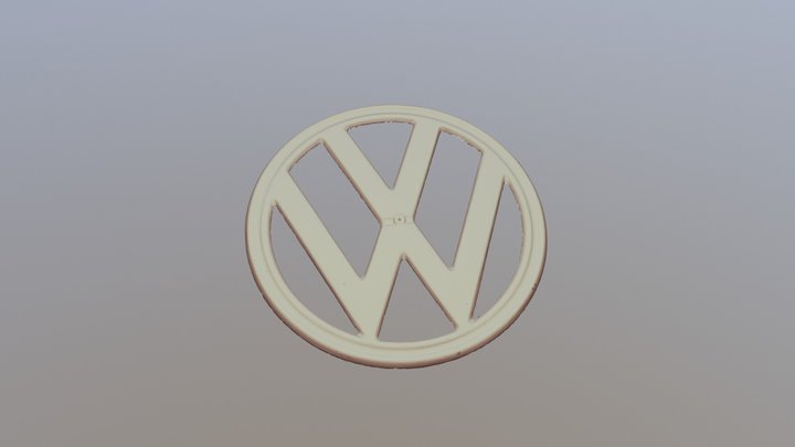 VW T2 Badge 3D Model