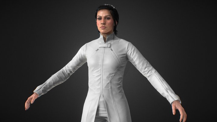 Female Scientist 3D Model 3D Model