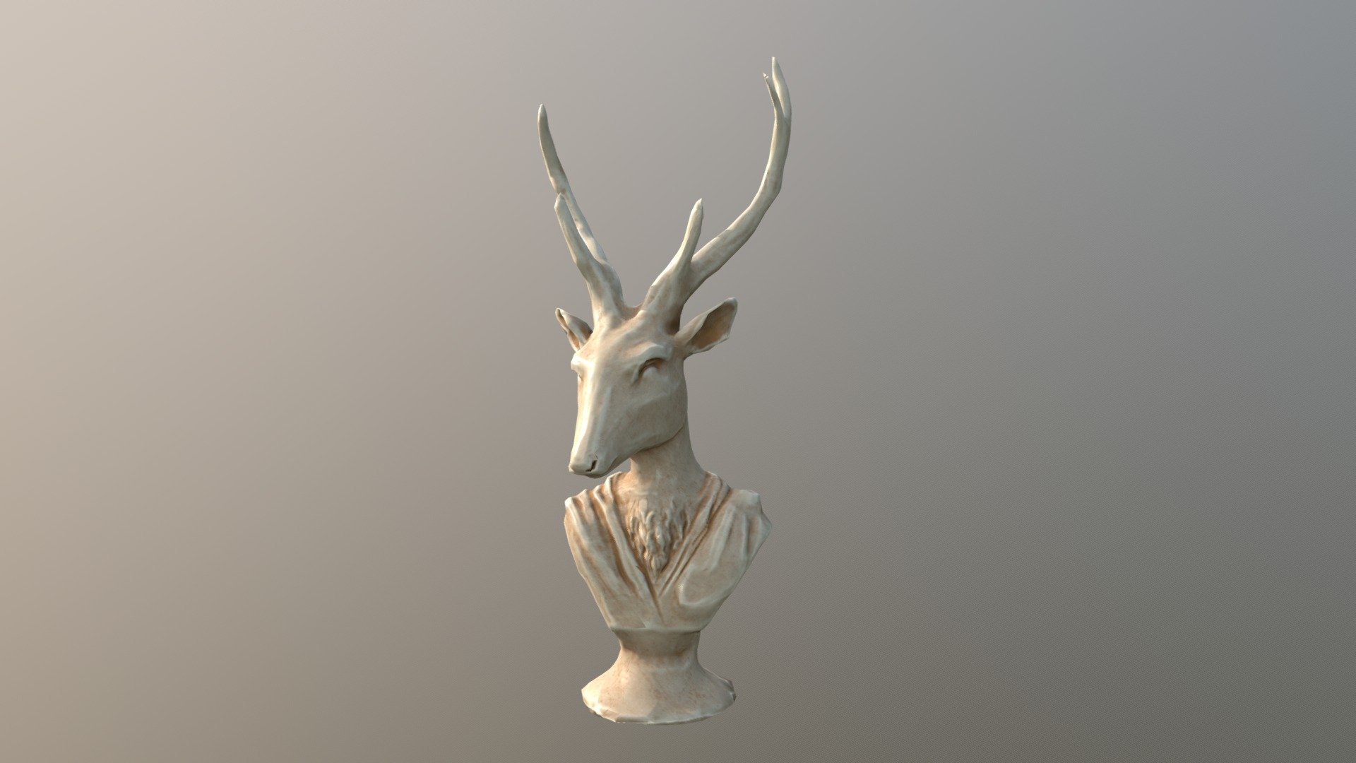 Photogrammetry Statue - Deer for Games Engine