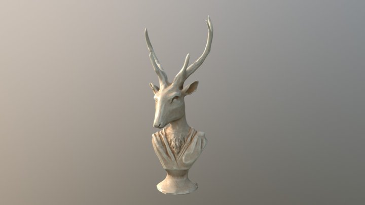Photogrammetry Statue - Deer for Games Engine 3D Model