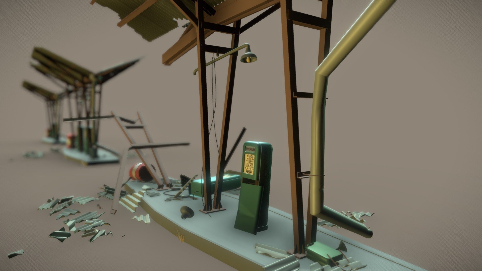 Draft Punk HW8 (gas station) — Sketchfab embed 3D viewer