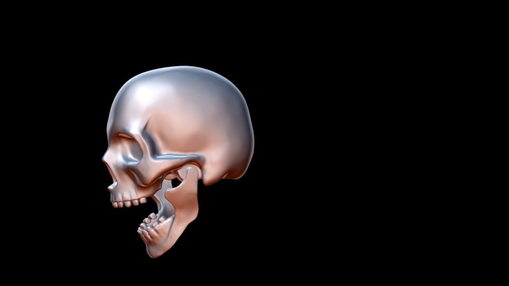 Realistic Skull pendant 3D print model