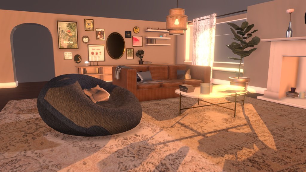 Comfy living Interior - CGT 345 Final