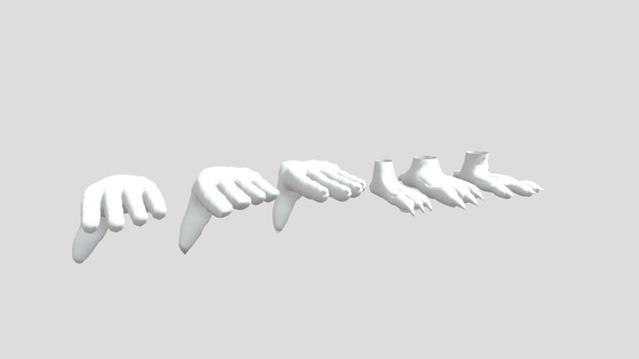 Hands and feet 3D Model