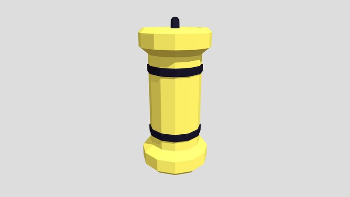 Low poly Power Cell 3D Model