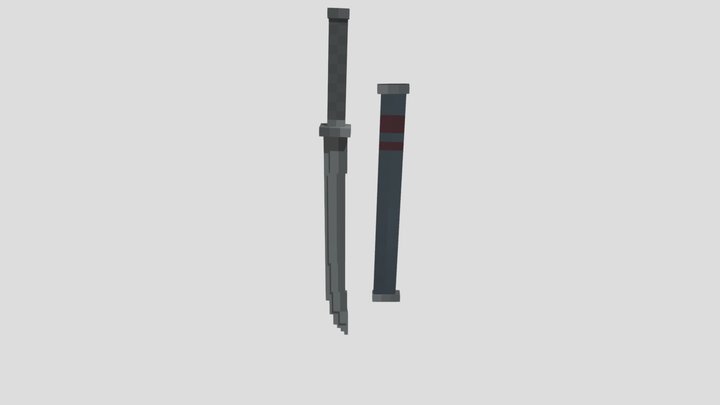 Katana of the Wolf 3D Model