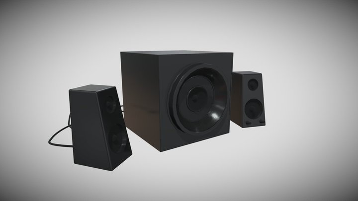 Stereo Speakers 3D Model