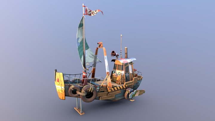 Waste Boat 3D Model