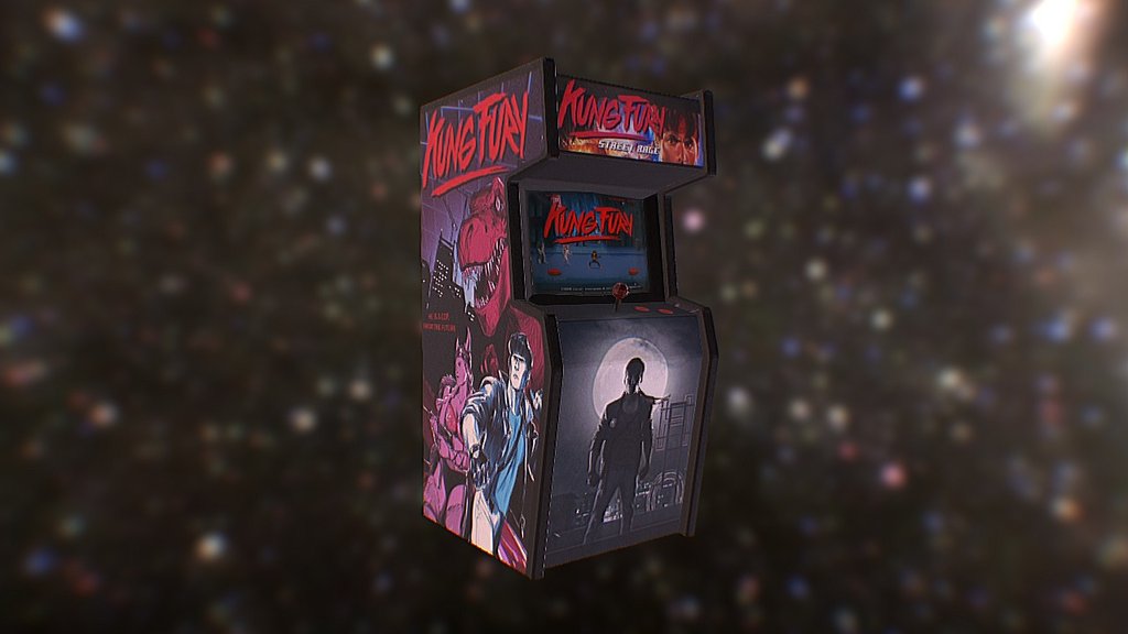 Kung fury arcade machine sunday game prop 19 3d model by nicolas