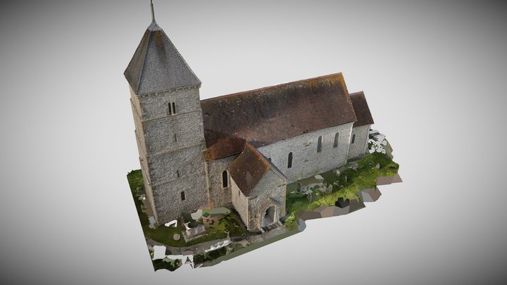 BISHOPSTONE CHURCH, EAST SUSSEX 3D Model