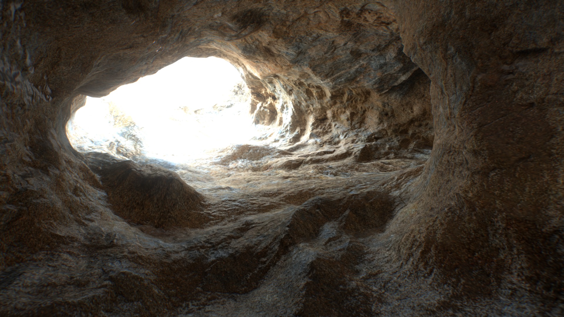 3D model Realistic cave –  model nº1 - This is a 3D model of the Realistic cave -  model nº1. The 3D model is about a cave with a hole in it.
