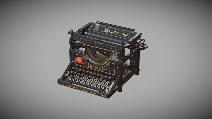 Underwood typewriter 3D Model