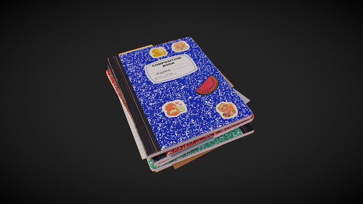 Composition Books 3D Model