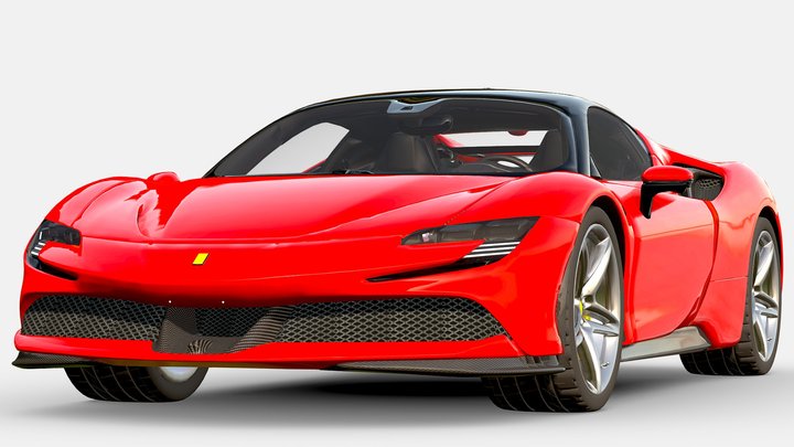 Unbranded High Poly Italian Supercar Game Ready 3D Model