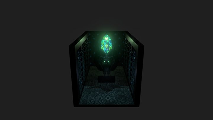 Dark academia library environment 3D Model