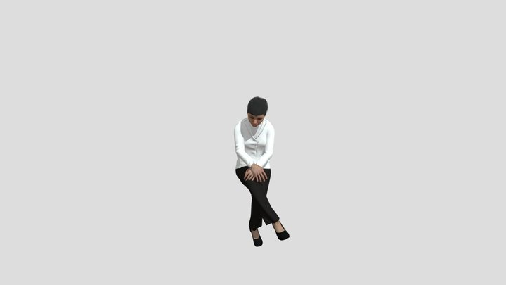 Sitting Talking 3D Model