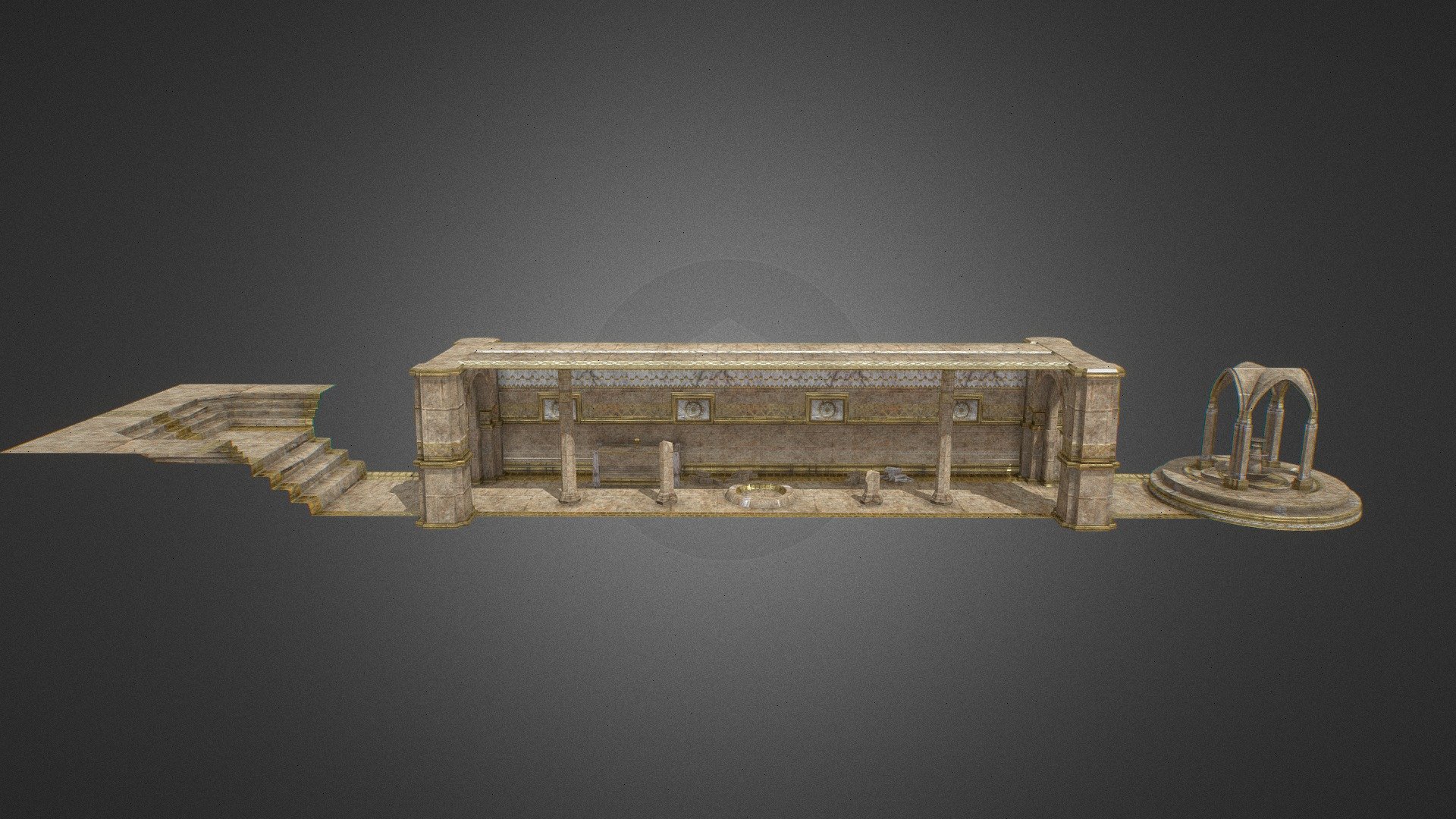 Ancient corridor - 3D model by Szymon Gorak (@szymongorak) [c1bff80 ...
