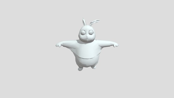 Evil Bunny Neighbor Escape (LOW-POLY) 3D Model