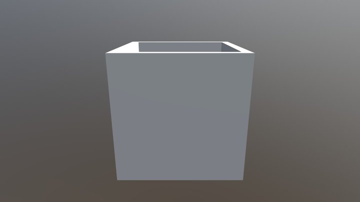 Box With Hole 3D Model