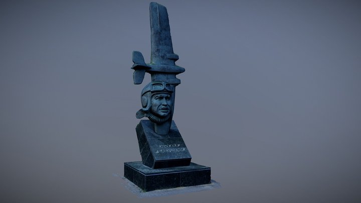 Monument to the pilot Babushkin 3D Model