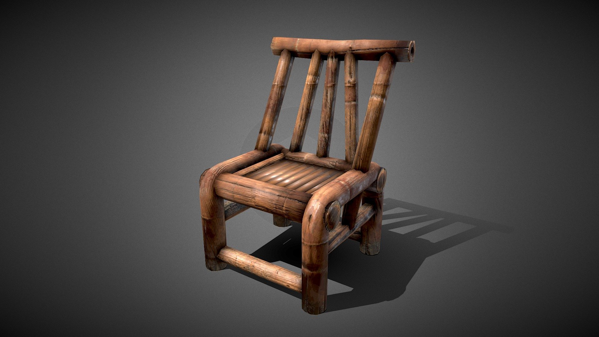 Chinese Bamboo chair Buy Royalty Free 3D model by ghosthunter