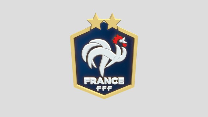 France National Football Team Logo 3D Model