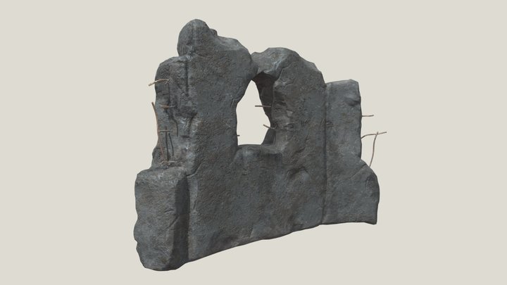 Broken Wall 3D Model