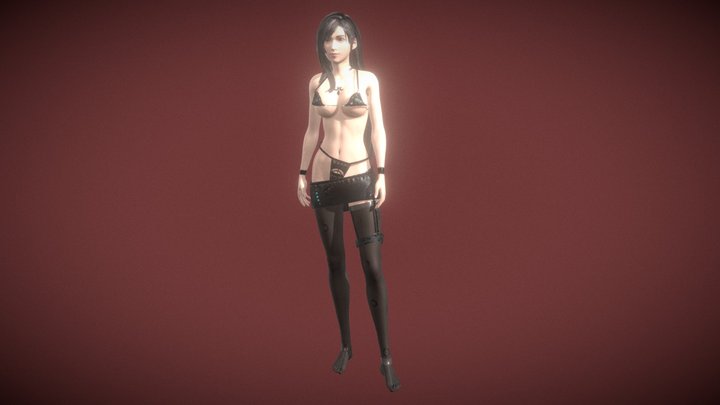 Tifa Remake Swim Suit 3D Model