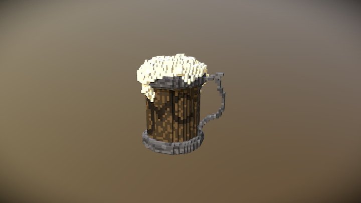 Krígeľ s tmavým pivom 3D Model