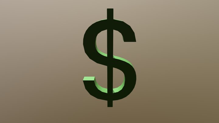 Dollar Sign 3D Model