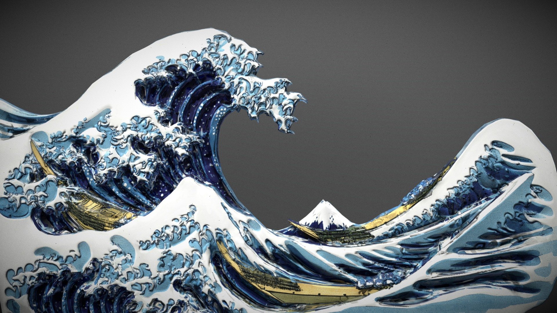 The Great Wave off Kanagawa — Sketchfab embed 3D viewer