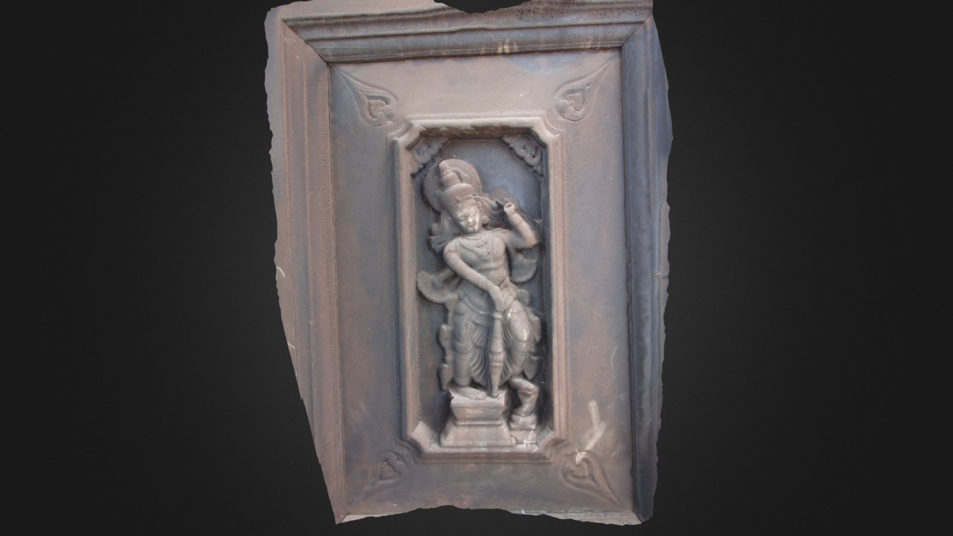 3D model Chaturmukha - This is a 3D model of the Chaturmukha. The 3D model is about a gold and white book.